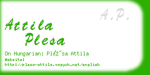 attila plesa business card